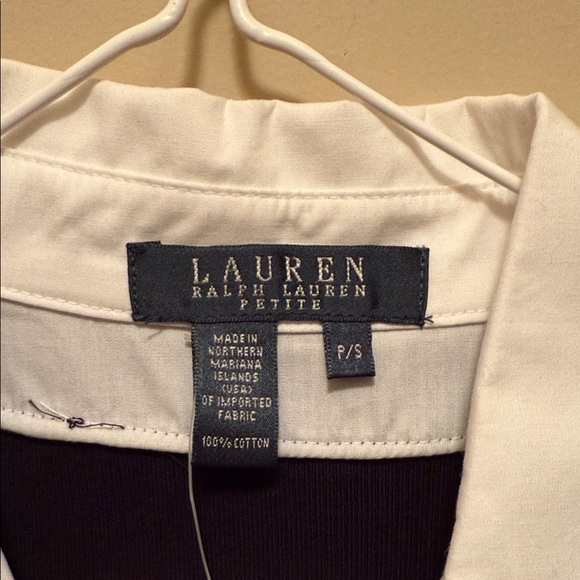 Lauren Ralph Lauren Black and White Button Down Shirt - Picture 3 of 3